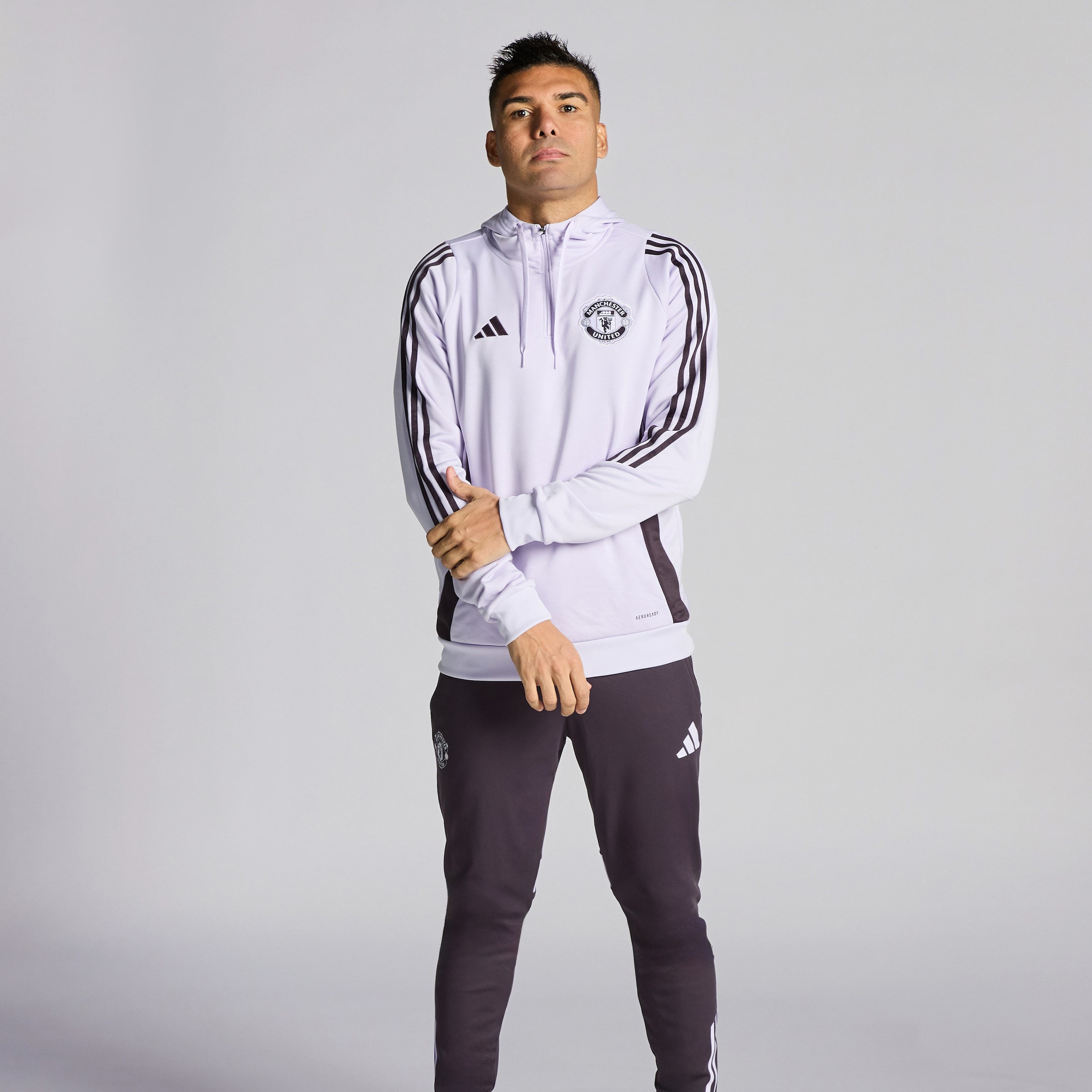 Manchester United Tiro 25 Competition Training Hoodie Purple Detail [3-5]