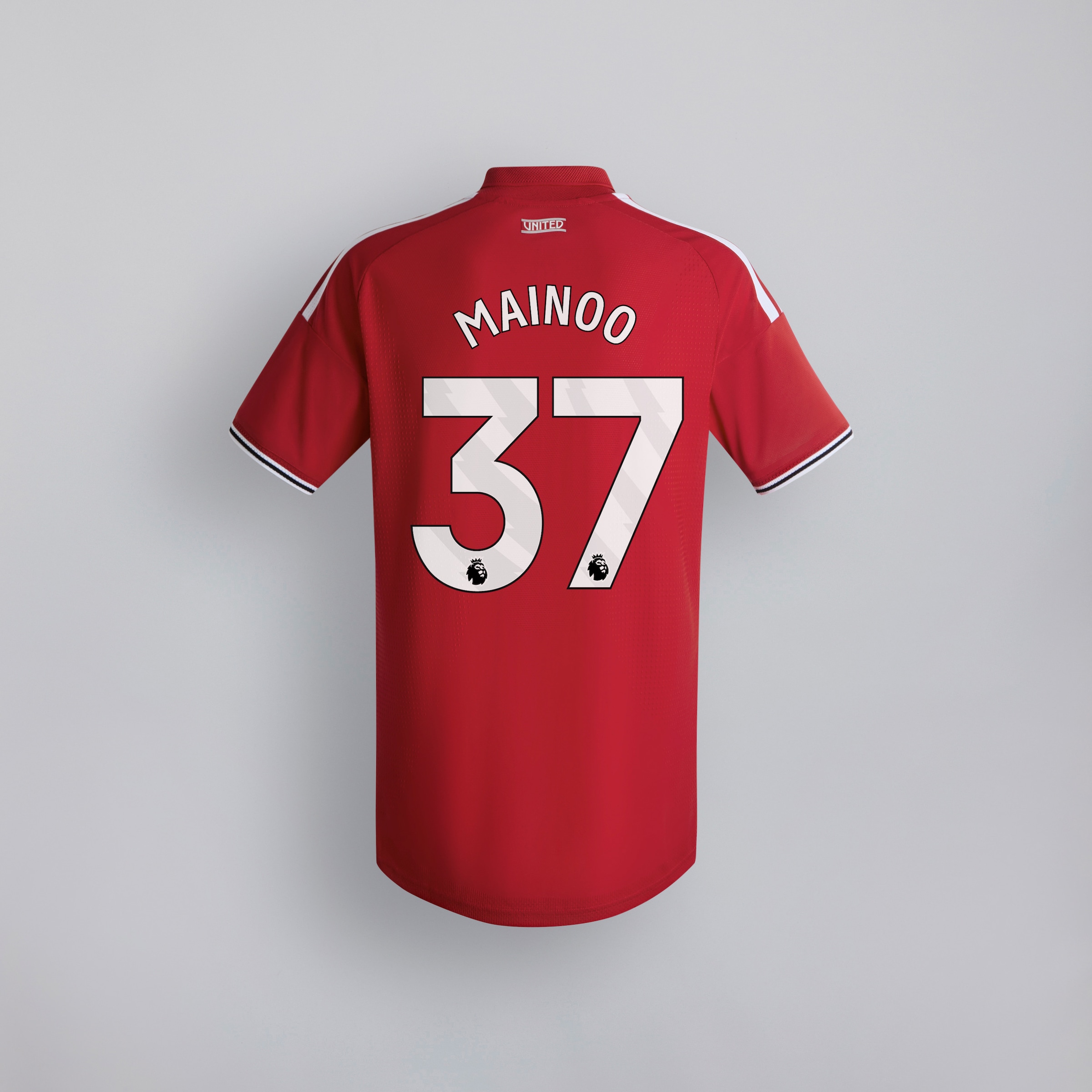 Manchester United 26/27 Home Kids Jersey with Mainoo 37 EPL Printing & Badge Red