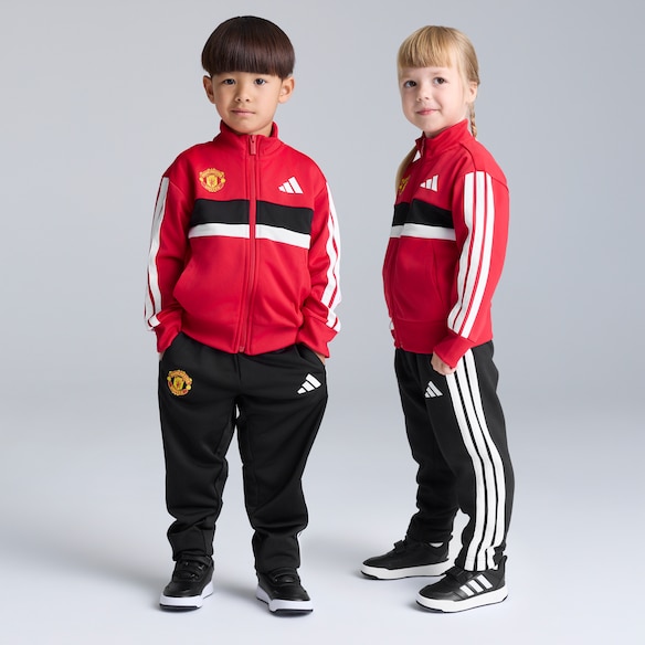 Manchester United x adidas Little Kids Essentials Tibero Tracksuit Red Red