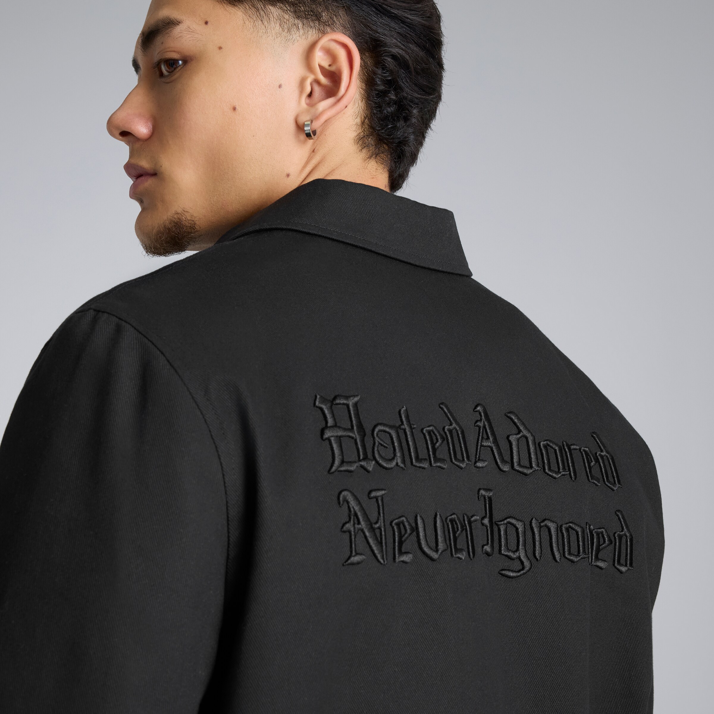 Manchester United Hated Adored Never Ignored Field Jacket Black Black Detail [5-6]