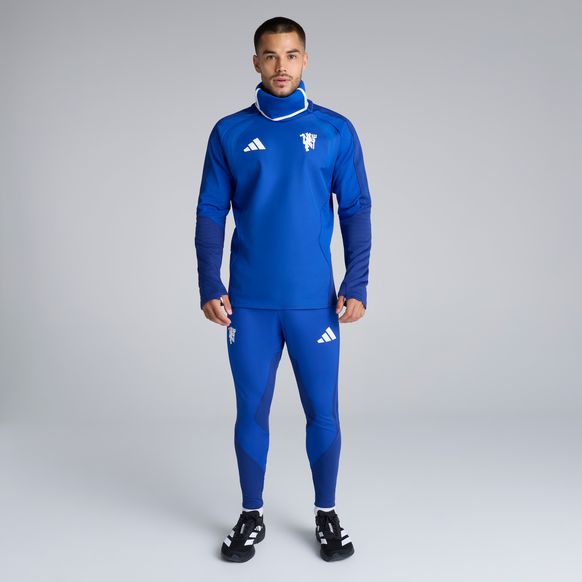 Manchester United 26/27 Cup Training Tiro Authentic Warm Top Blue Bleu Détail [3-7]