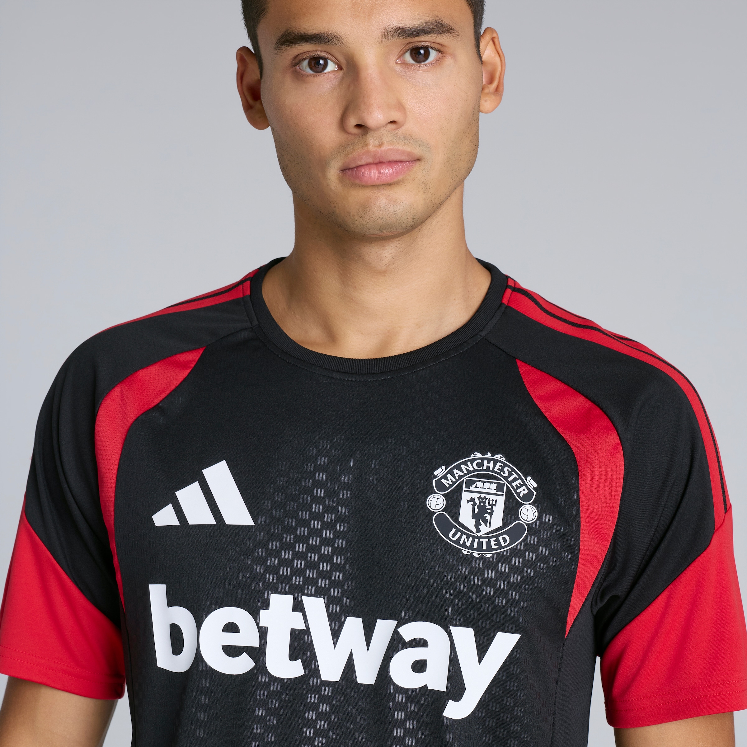 Manchester United 26/27 Training Tiro Jersey Black (Sponsored) 검정색 세부 사항 [5-5]