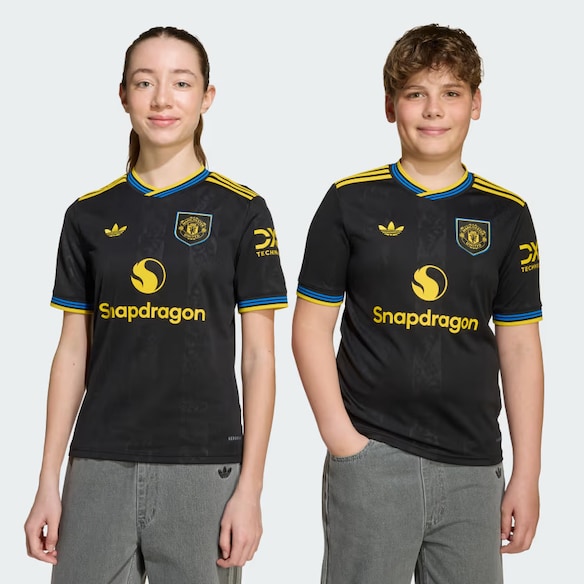 Manchester United 25/26 Third Jersey Kids Black