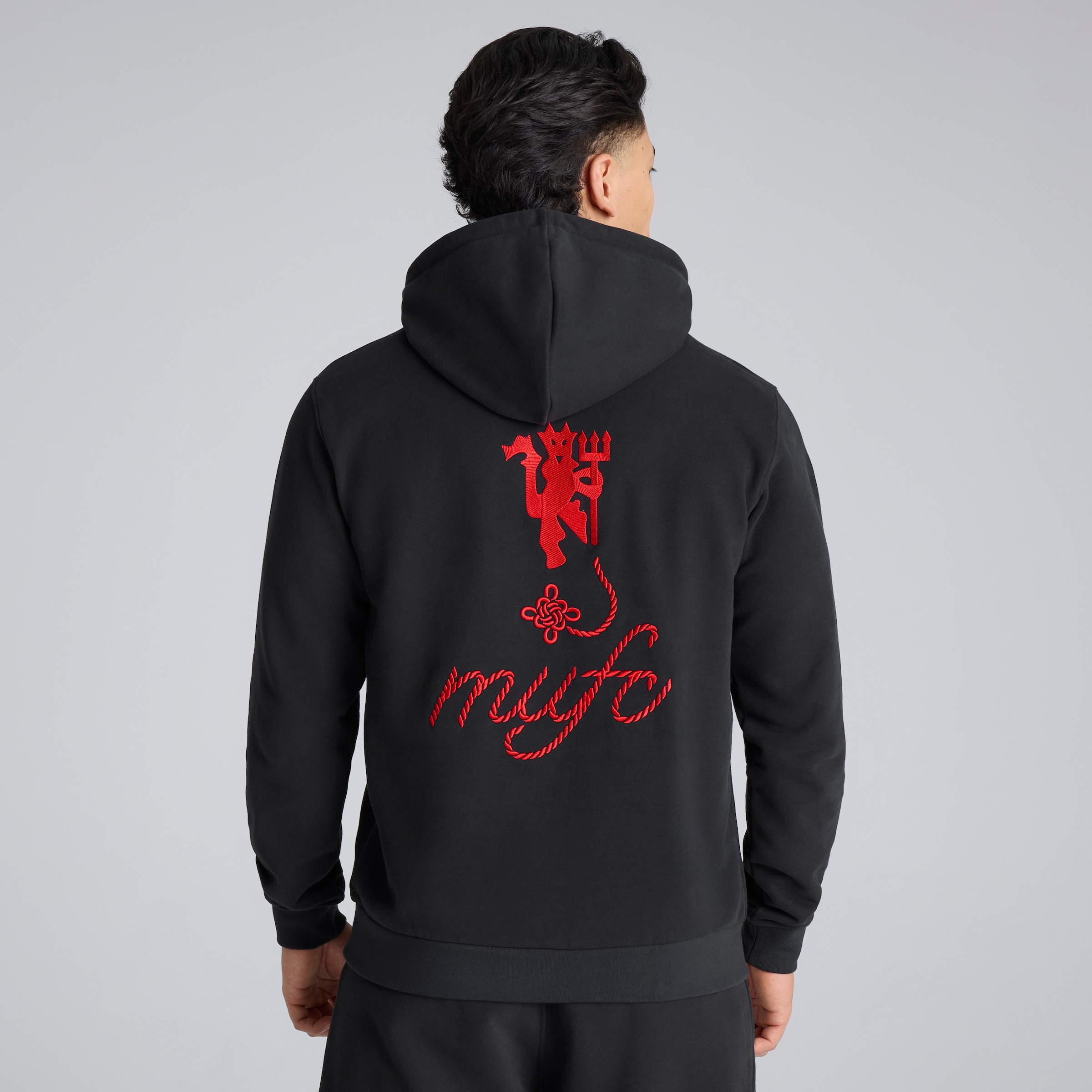 Manchester United Cultural Story Hoodie 검정색 세부 사항 [3-7]