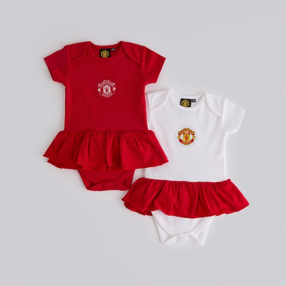 Manchester United Baby Bodysuit with Mesh Skirt 2 Pack Multi Multi