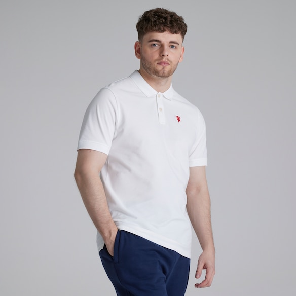 Manchester United Devil Essentials Polo Shirt White White