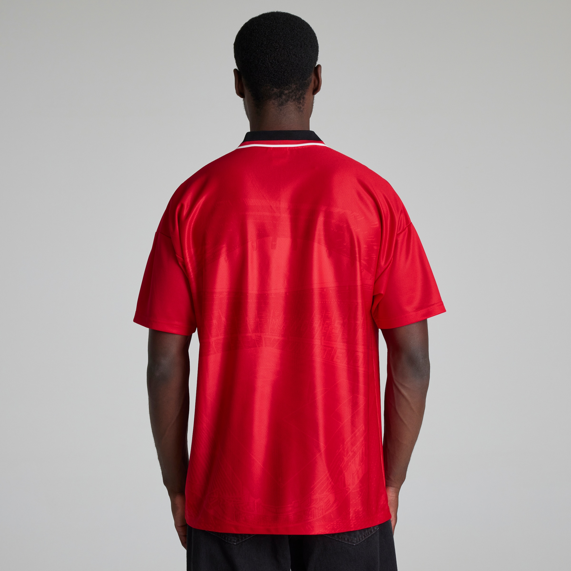  Manchester United 1994-96 Retro Home Shirt Red Red Detail [2-5]