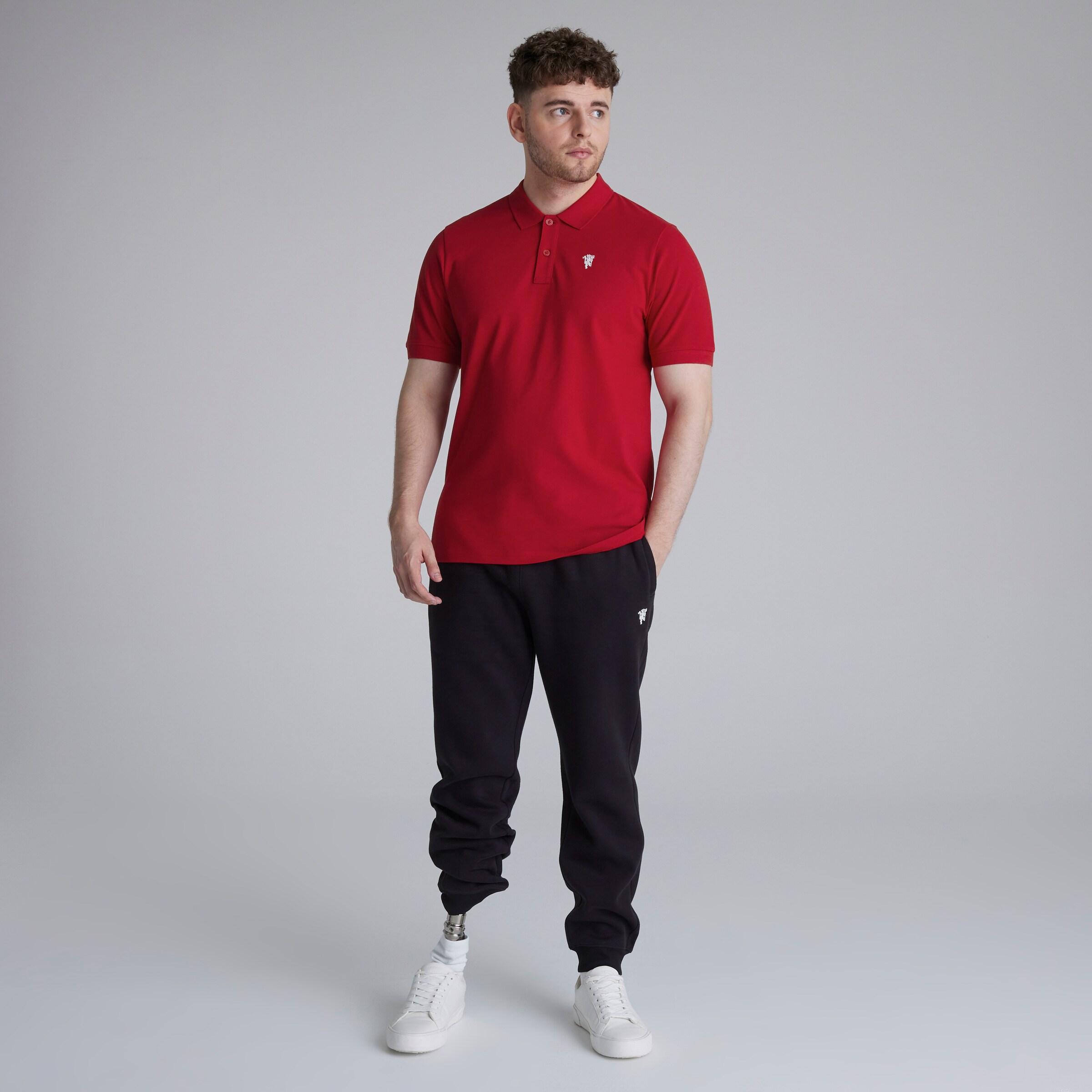 Manchester United Devil Essentials Polo Shirt Red Red Detail [3-4]