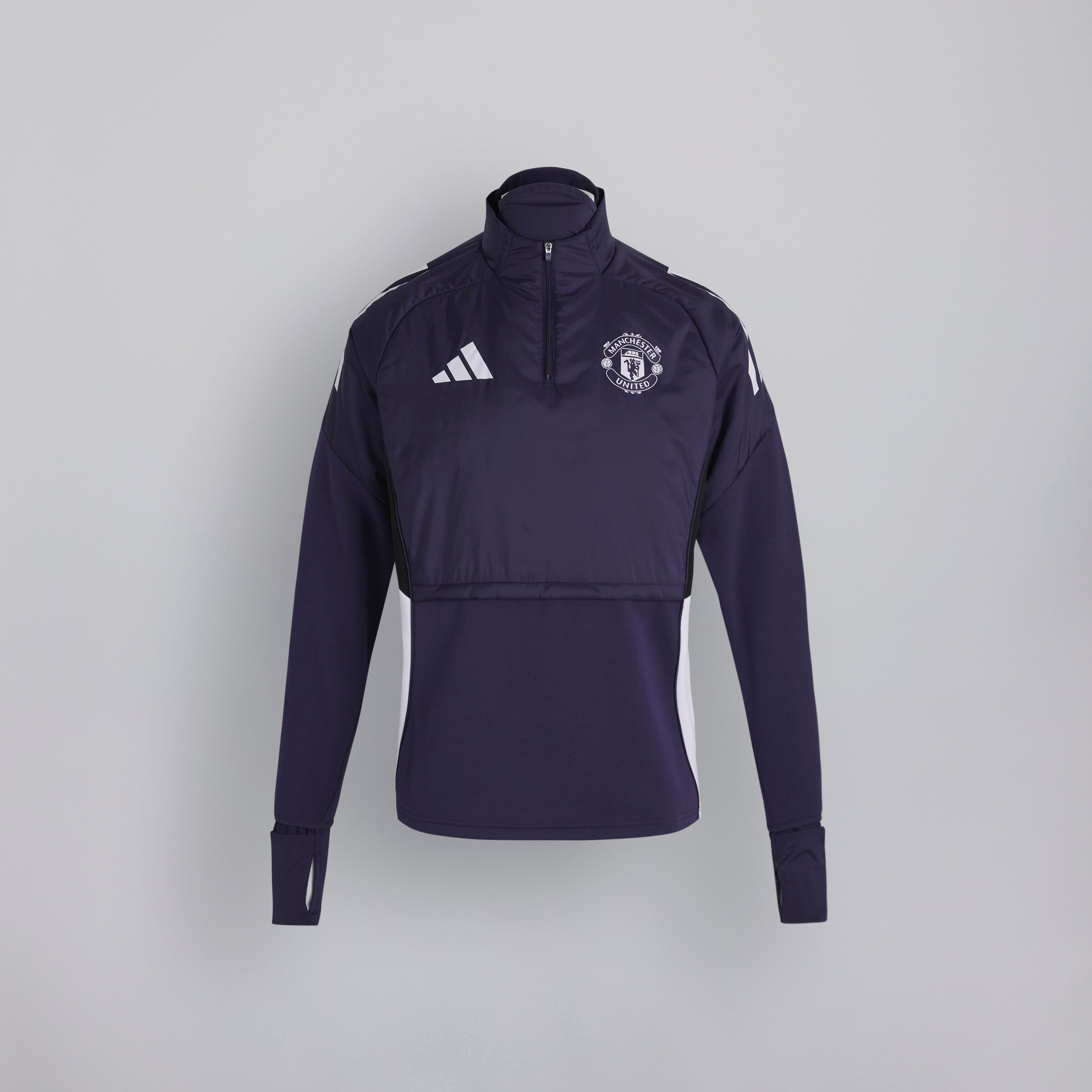 Manchester United Tiro 25 Competition Winterized Top Violet Détail [7-8]