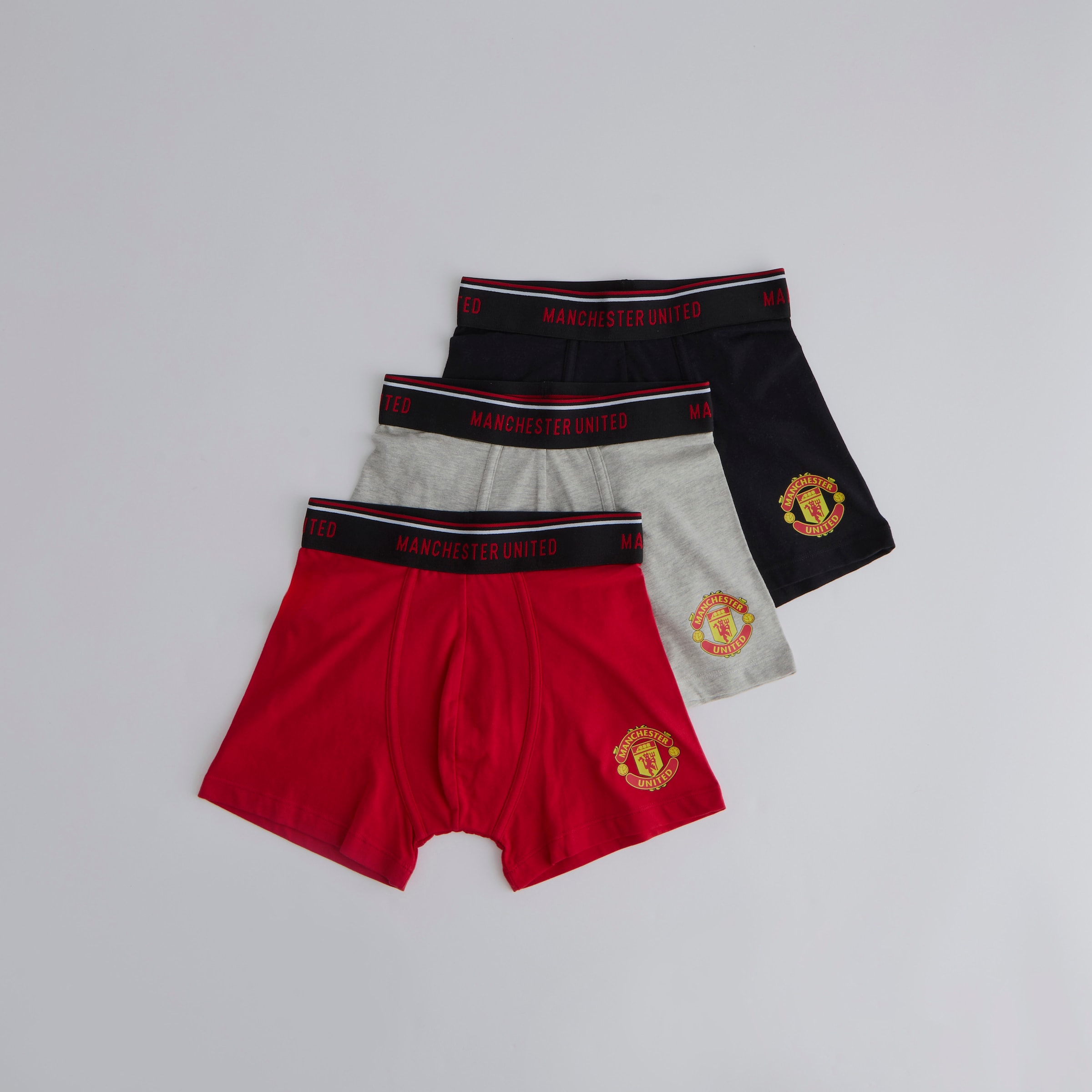 Manchester United Kids Boxer Shorts 3 Pack Multi Multi