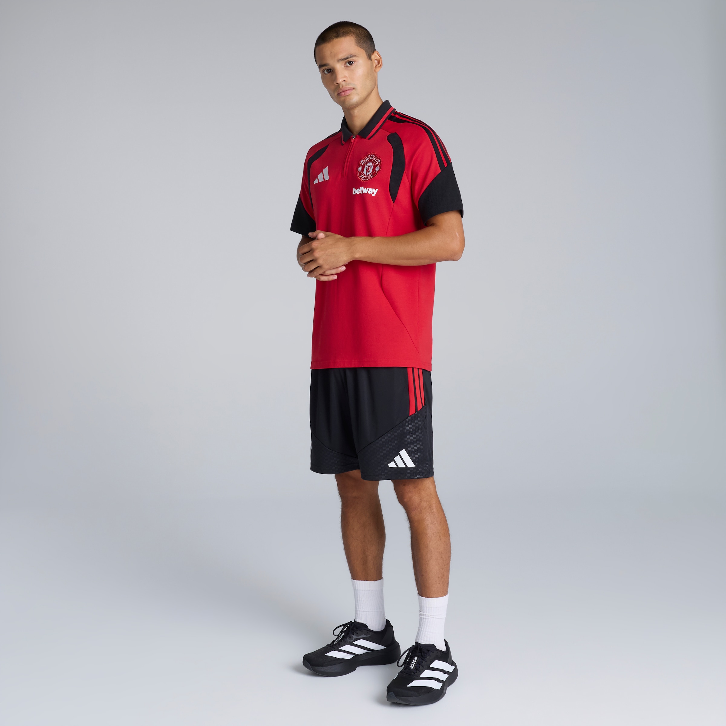 Manchester United 26/27 Training Tiro Polo Red (Sponsored) Red Detail [3-5]