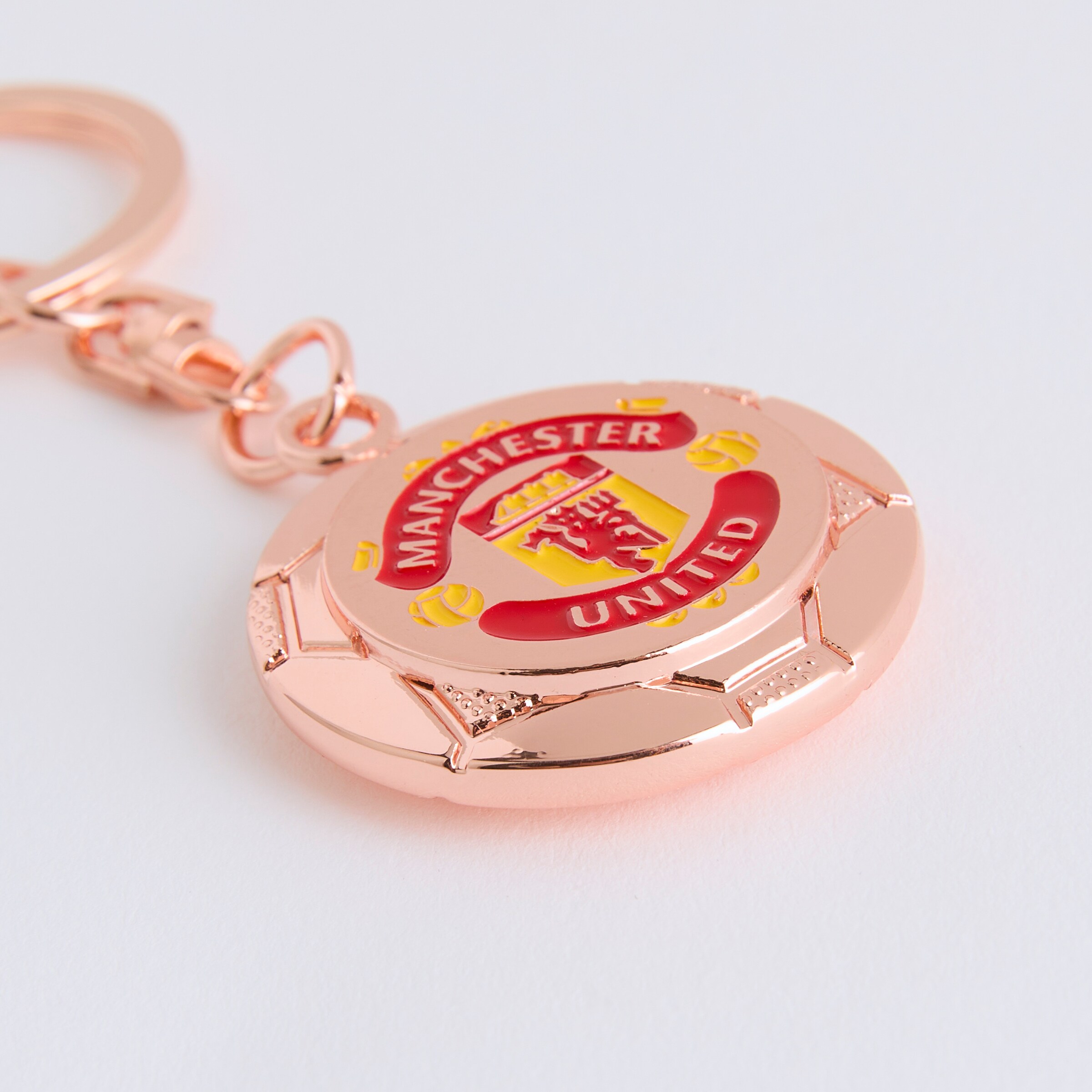 Manchester United Flat Football Keyring Rose Gold Multi Detail [4-4]