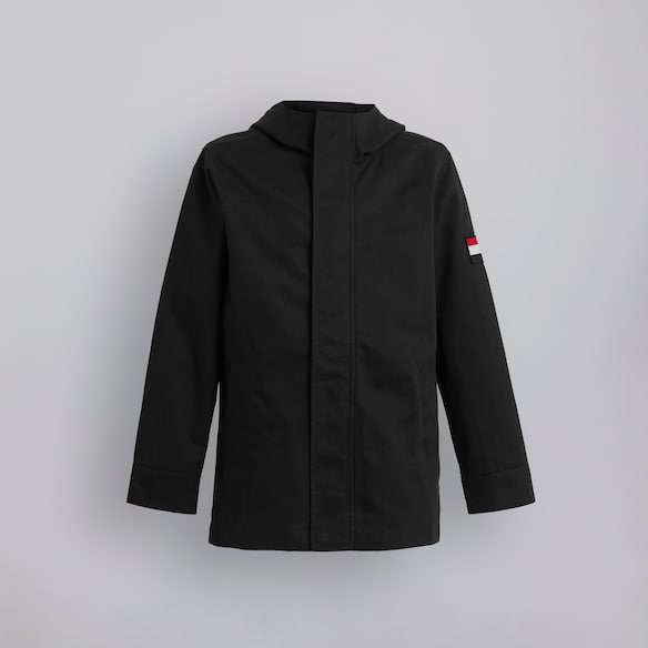 Manchester United Kids Funnel Neck Parka Black Black
