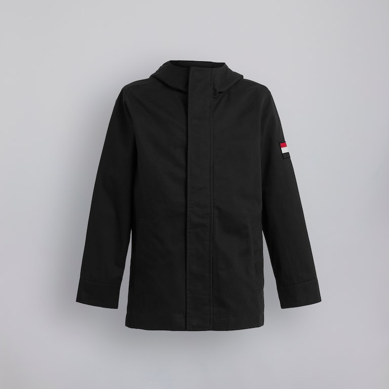 Manchester United Kids Funnel Neck Parka Black