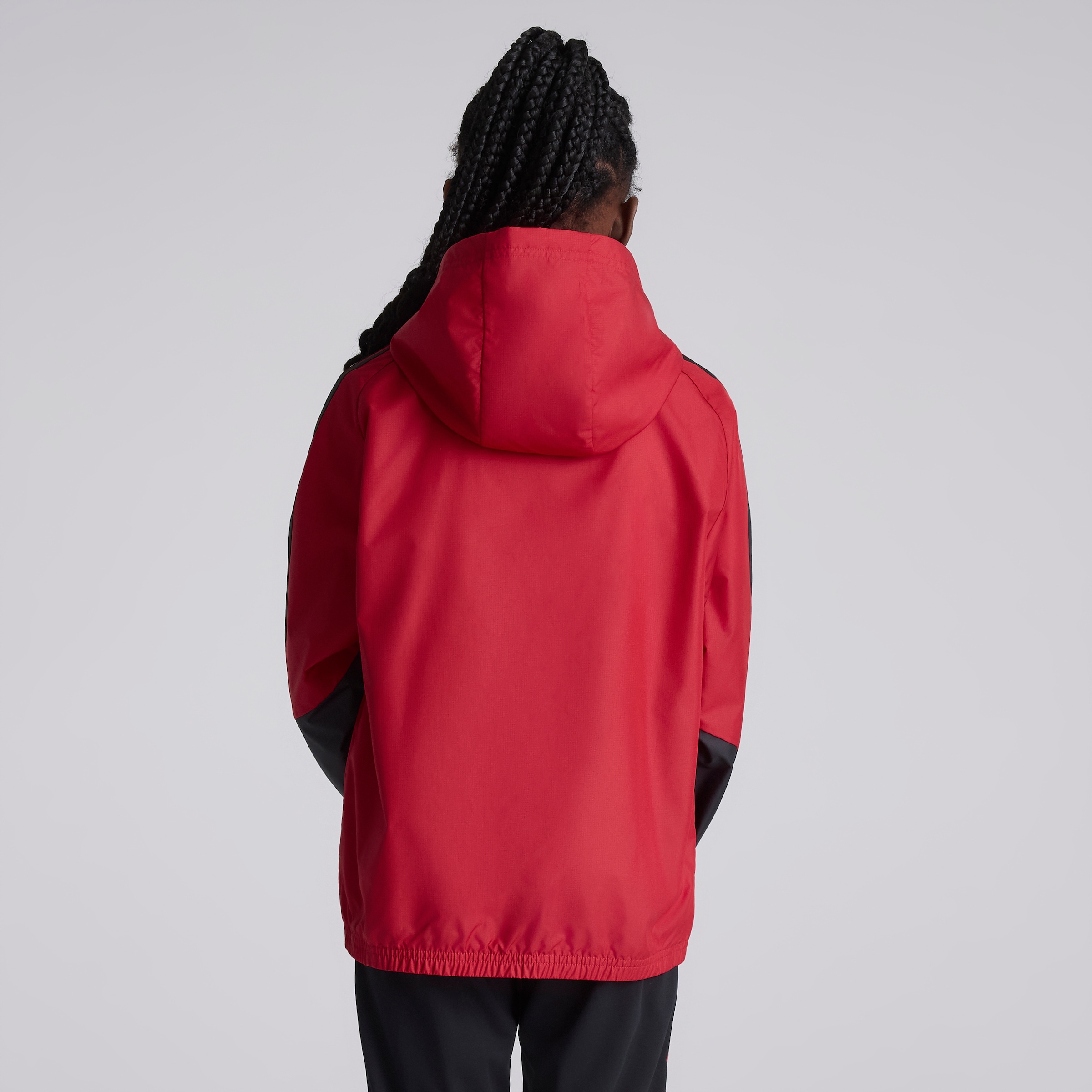 Manchester United Kids 26/27 Training Tiro All Weather Jacket Red Red Detail [2-6]