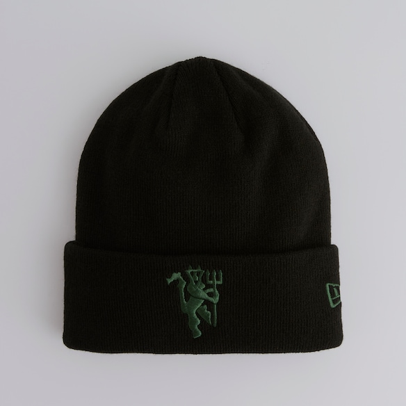 Manchester United x New Era Devil Cuff Beanie Black Negro
