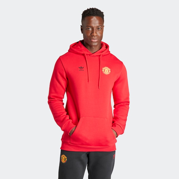 Manchester United Essentials Trefoil Hoodie Red