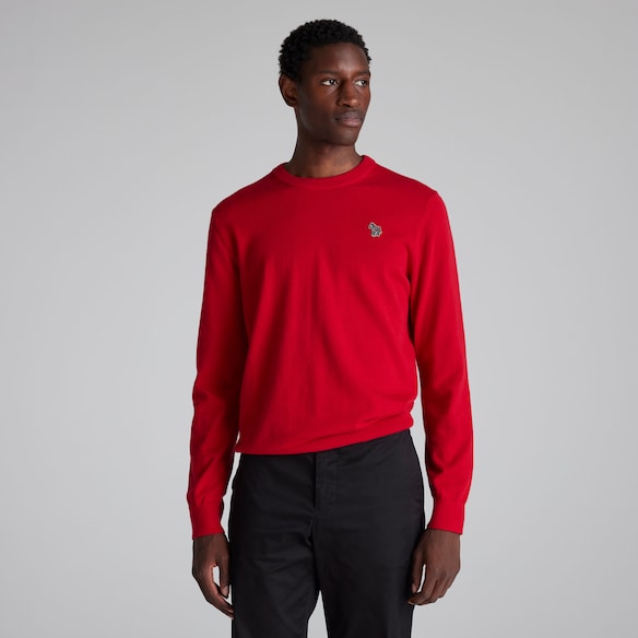 Manchester United x Paul Smith Mens Knitted Jumper Red Rot