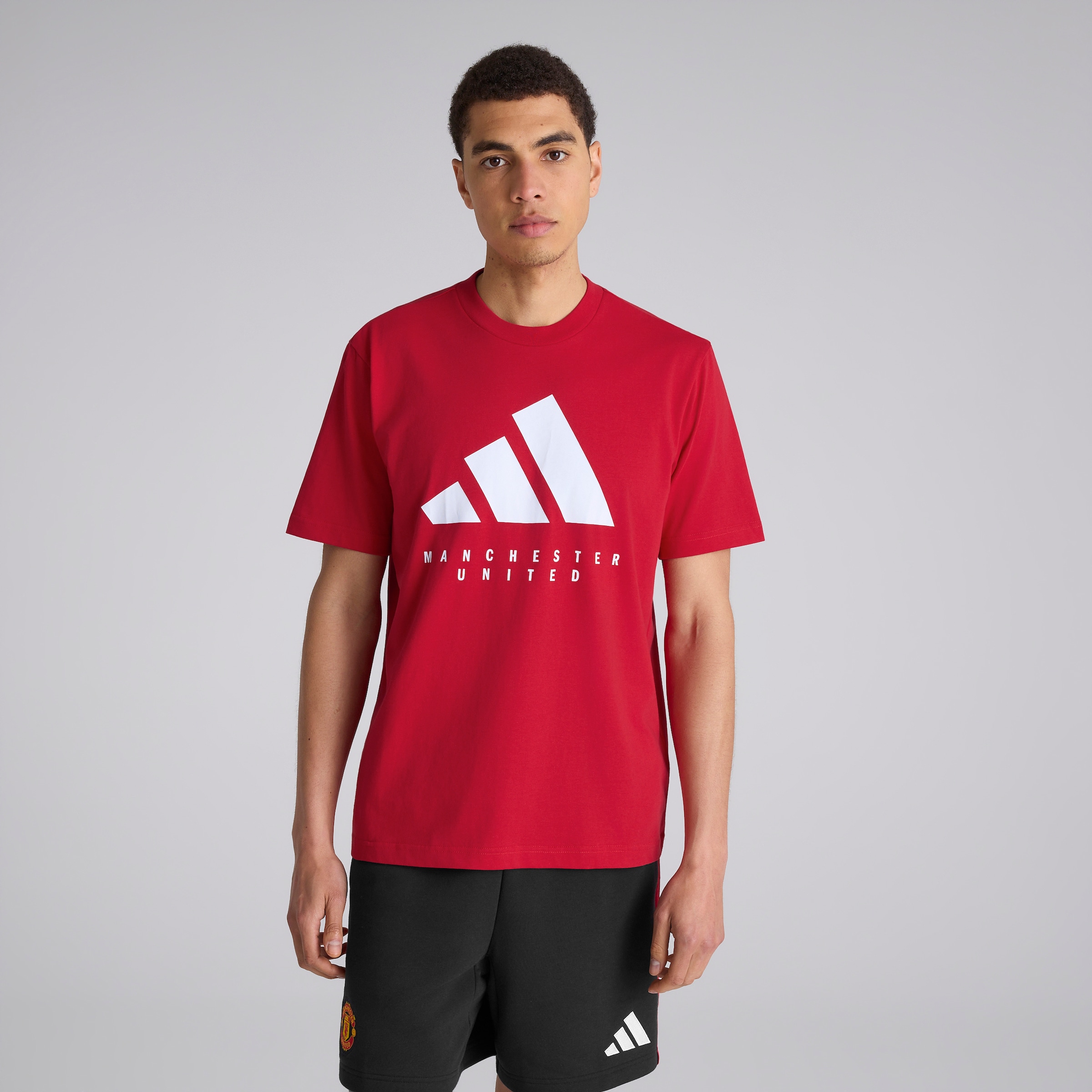 Manchester United x adidas DNA Graphic T-Shirt Red Rouge