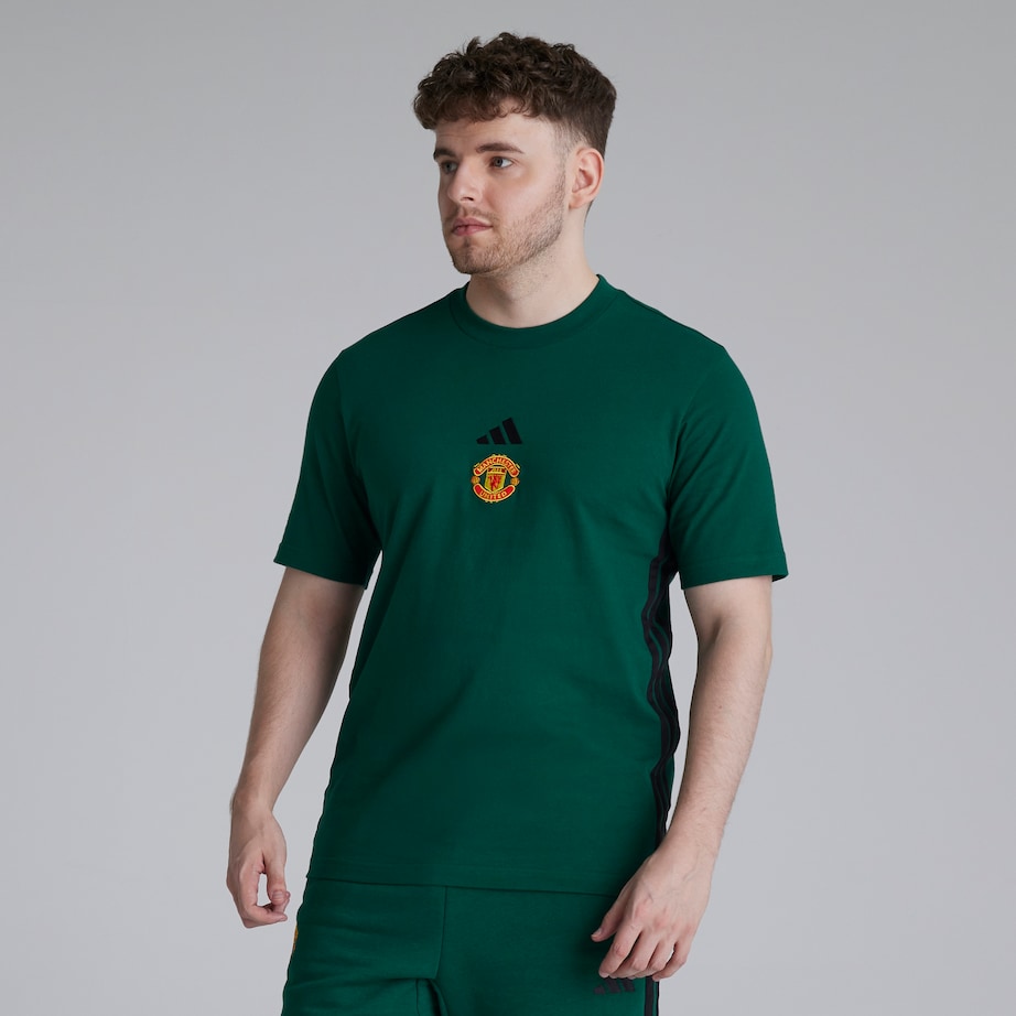 Buy Manchester United x adidas Essentials 3-Stripes Single Jersey