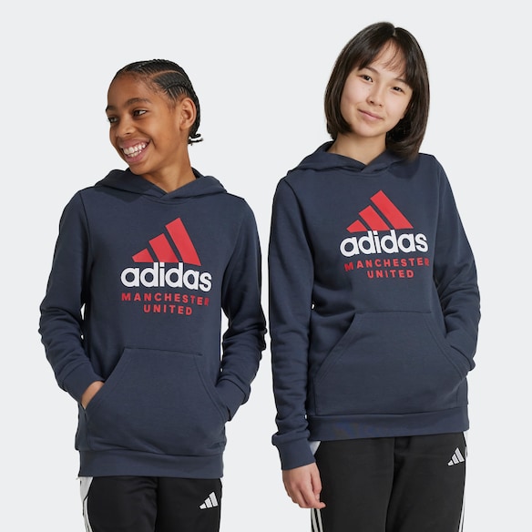 Manchester United x adidas Youth Manchester United Hoodie Kids Dark Grey Grey