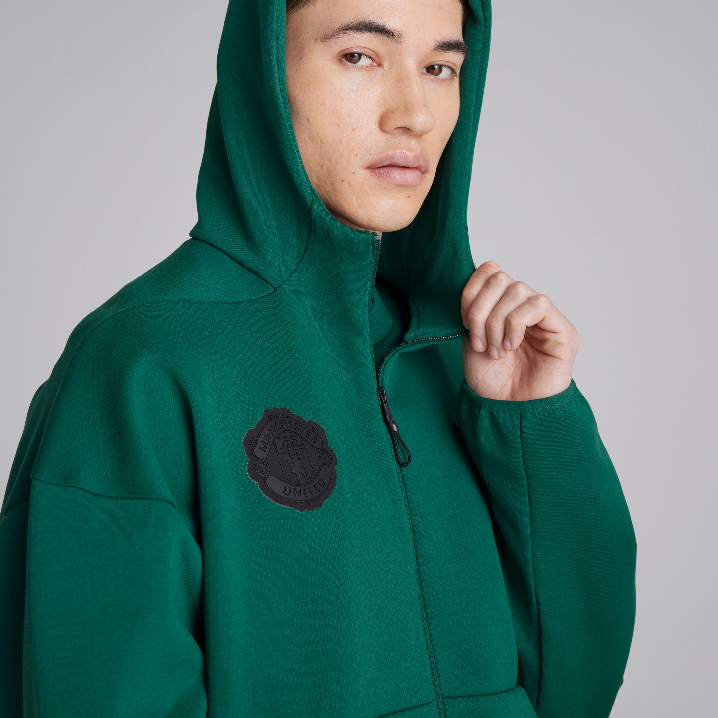 Manchester United x adidas Z.N.E. Full Zip Hoodie Green Vert Détail [4-7]