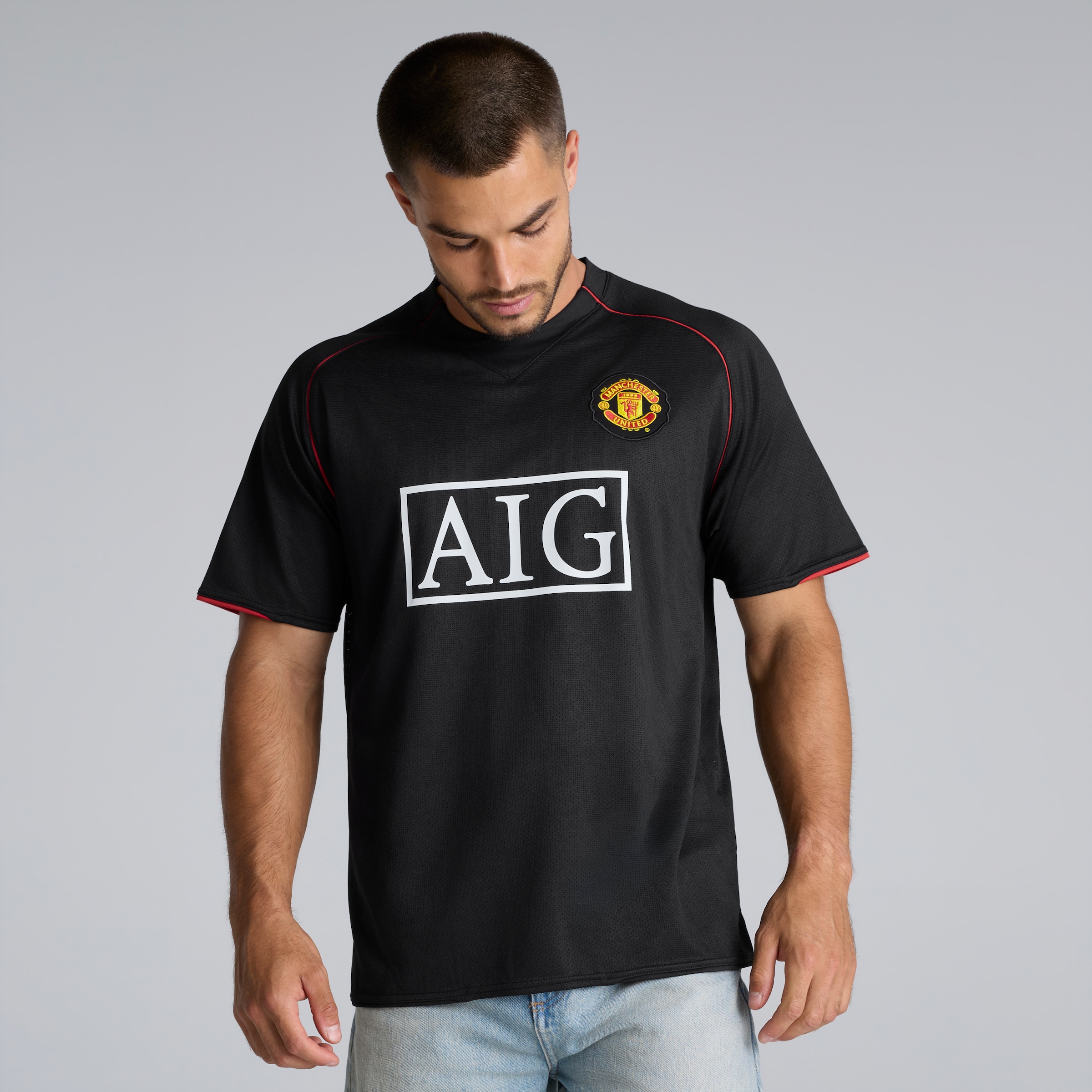Manchester United 07-08 Away Shirt Black Noir