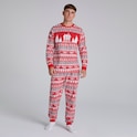 Manchester United Mens Christmas Fairisle Pyjama Red