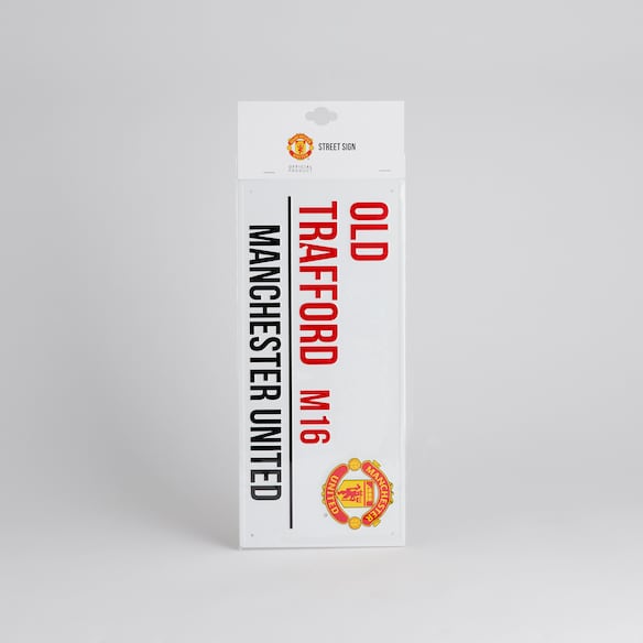 Manchester United Street Sign White Weiss