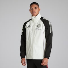 Manchester United Tiro 24 Rain Jacket White