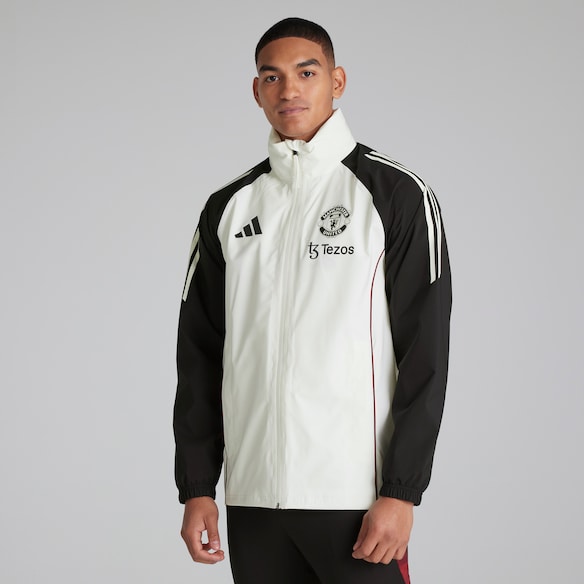 Manchester United Tiro 24 Rain Jacket White White