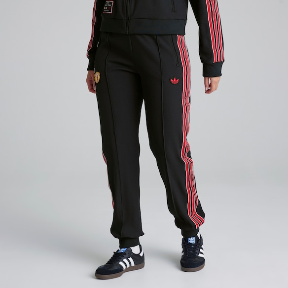 Manchester United x adidas Womens Terrace Icons Track Pants Black Black