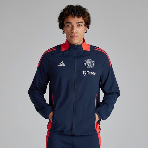 Manchester United Tiro 24 Präsentations-Track-Top Navy Blau