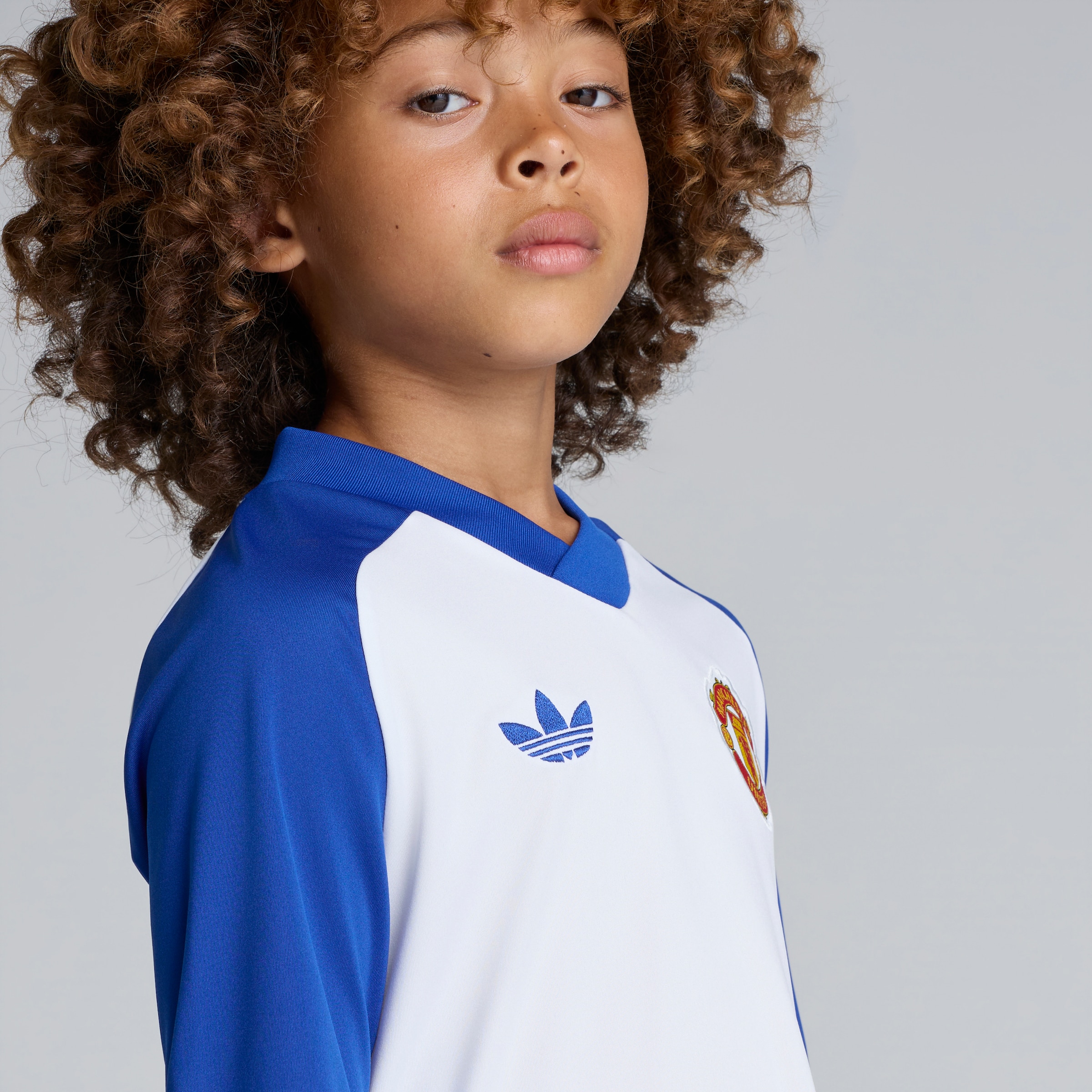 Manchester United Kids 26/27 Away Pre Match Jersey Blanc Détail [5-7]