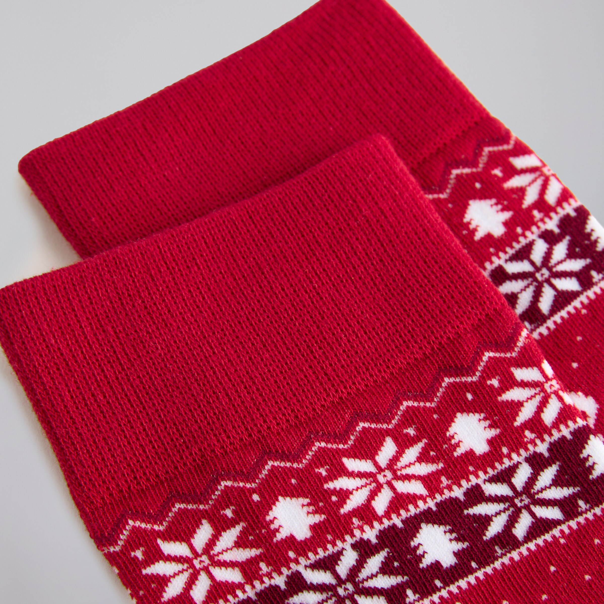 Manchester United Kids Christmas Fairisle Sock Red Red Detail [3-4]