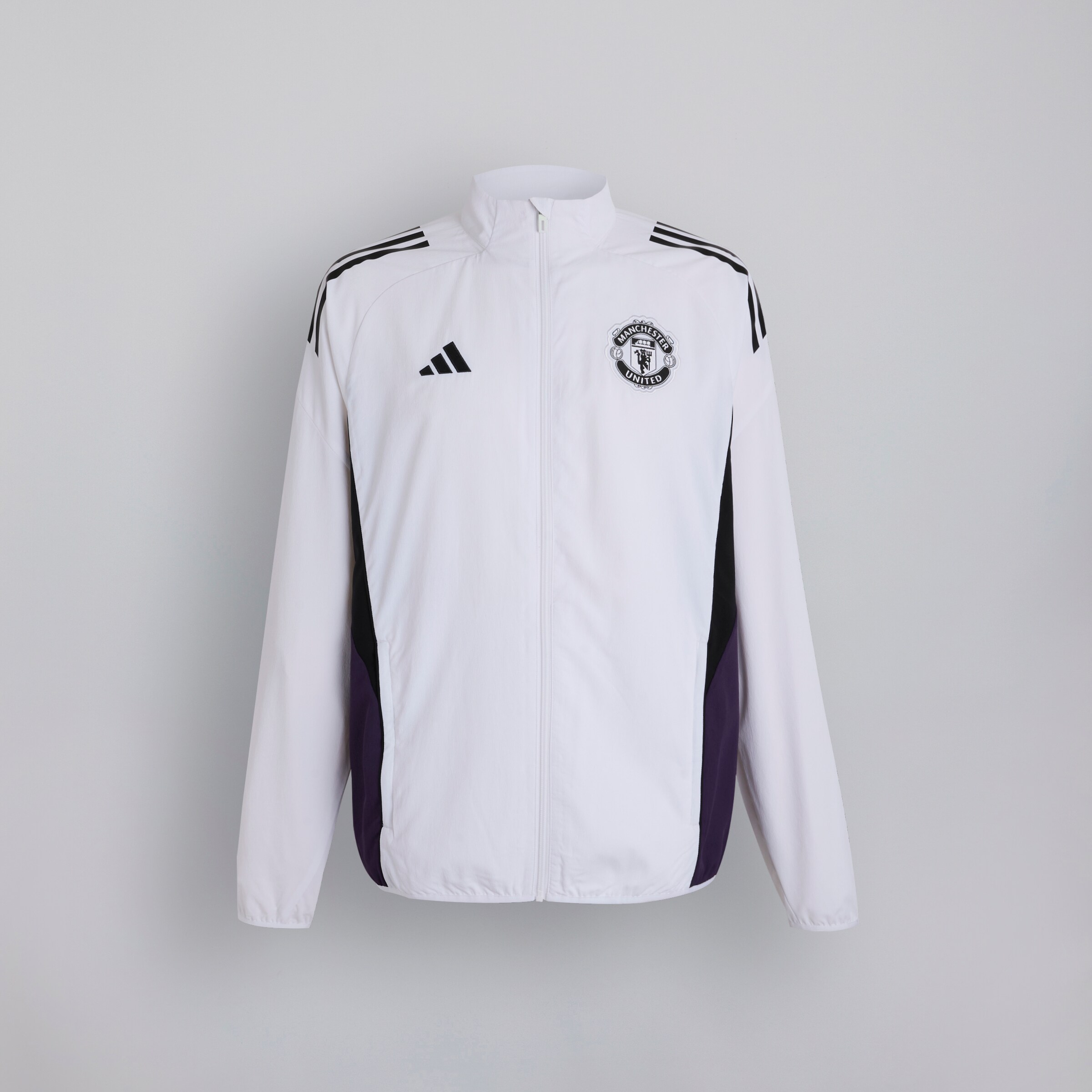 Manchester United Tiro 25 Competition Presentation Jacket White Detail [6-7]