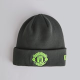Manchester United x New Era Neon Crest Beanie Grey