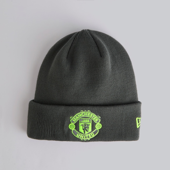 Manchester United x New Era Neon Crest Beanie Grey Grey