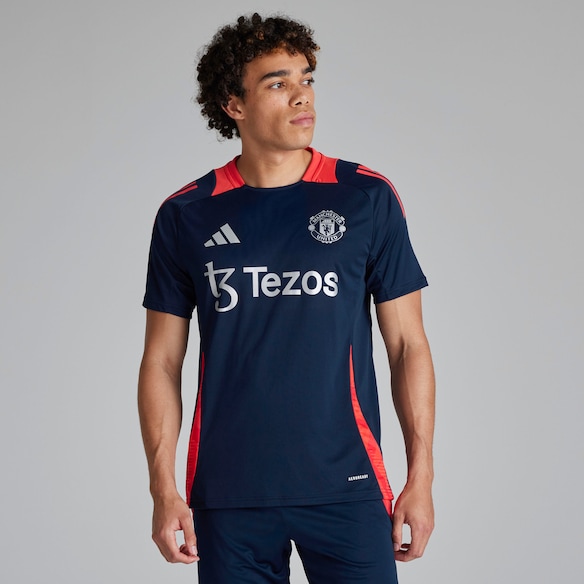 Manchester United Tiro 24 Training Trikot Marine Blau