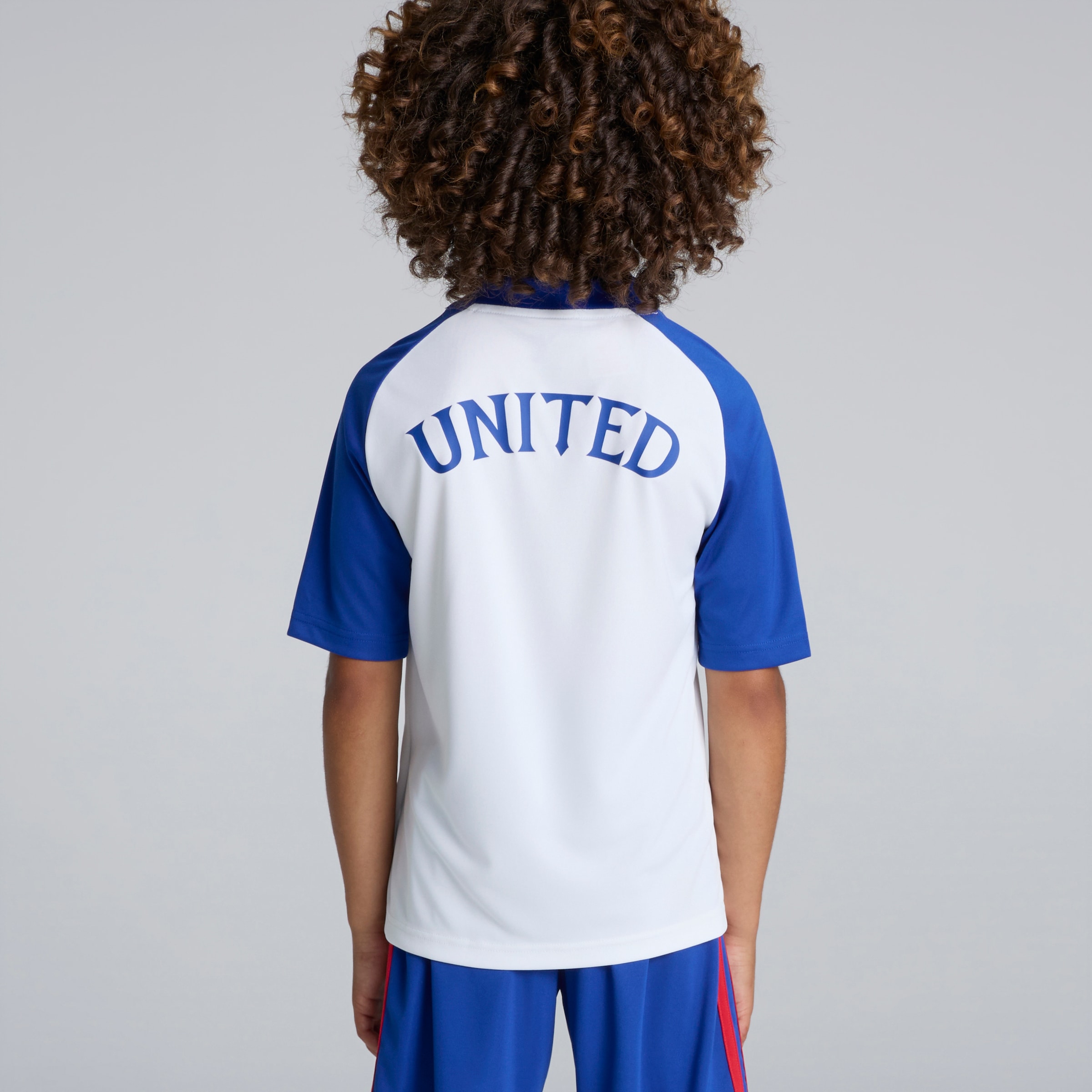 Manchester United Kids 26/27 Away Pre Match Jersey Blanc Détail [2-7]