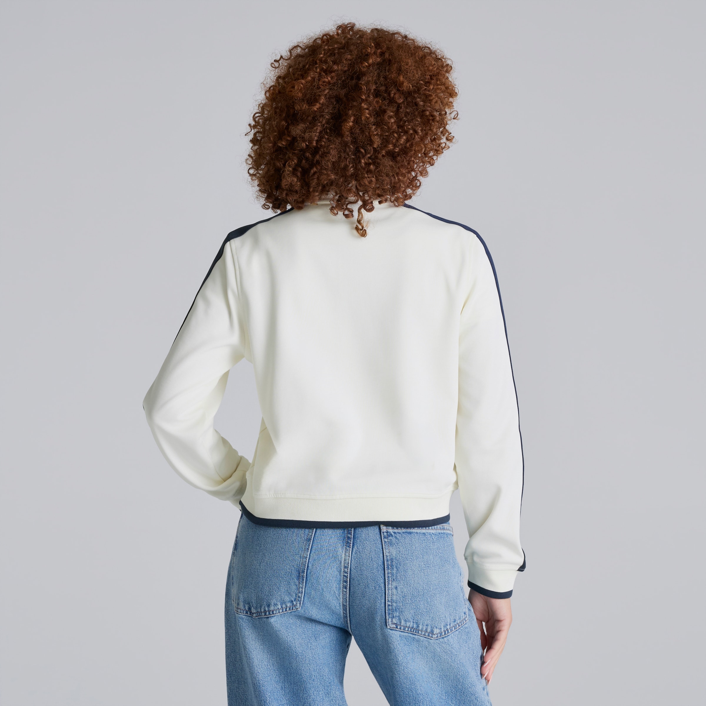 Manchester United Quarter Zip Womens Jacket White Weiss Detail [2-5]