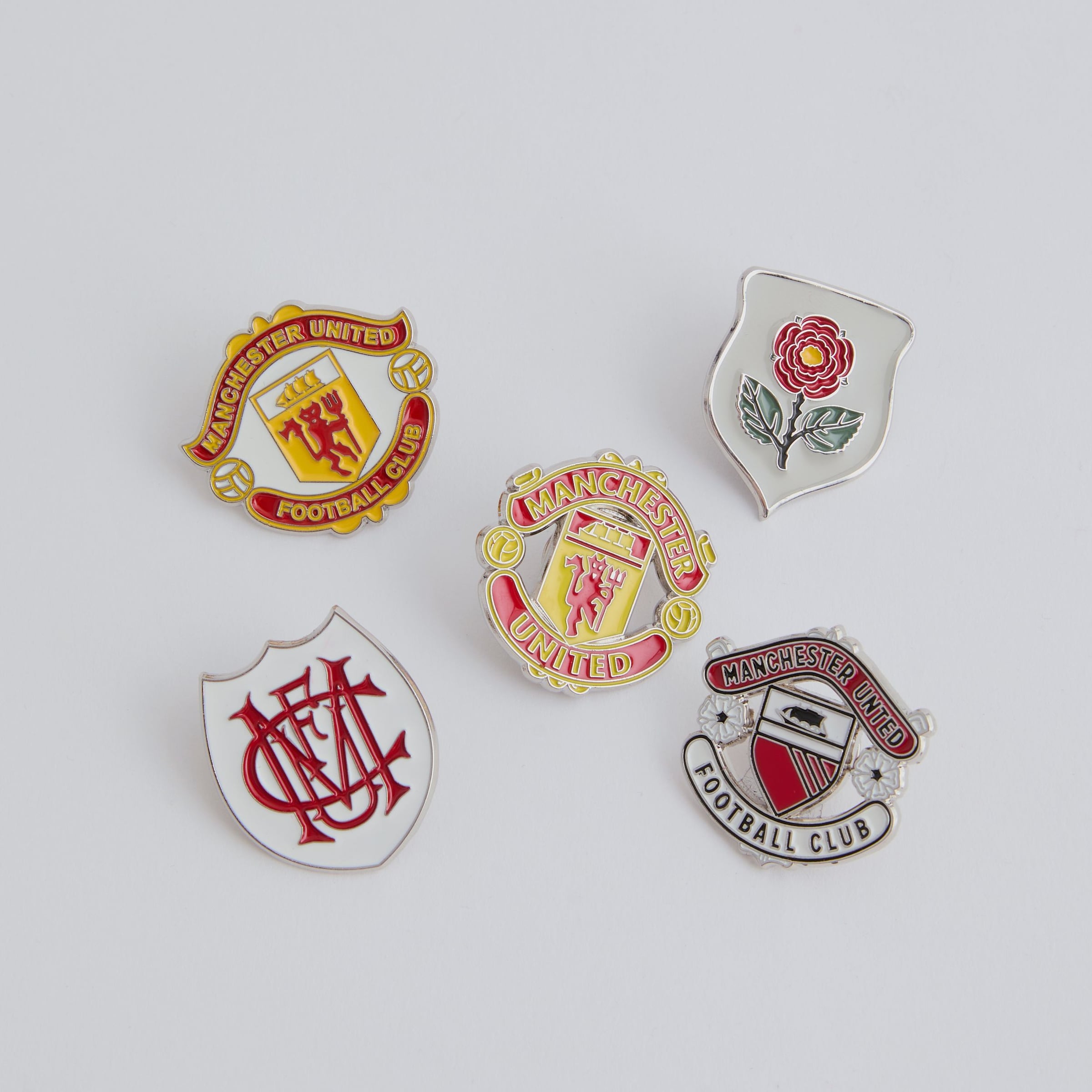Manchester United Crest History Pin Badge Set Noir Détail [3-4]