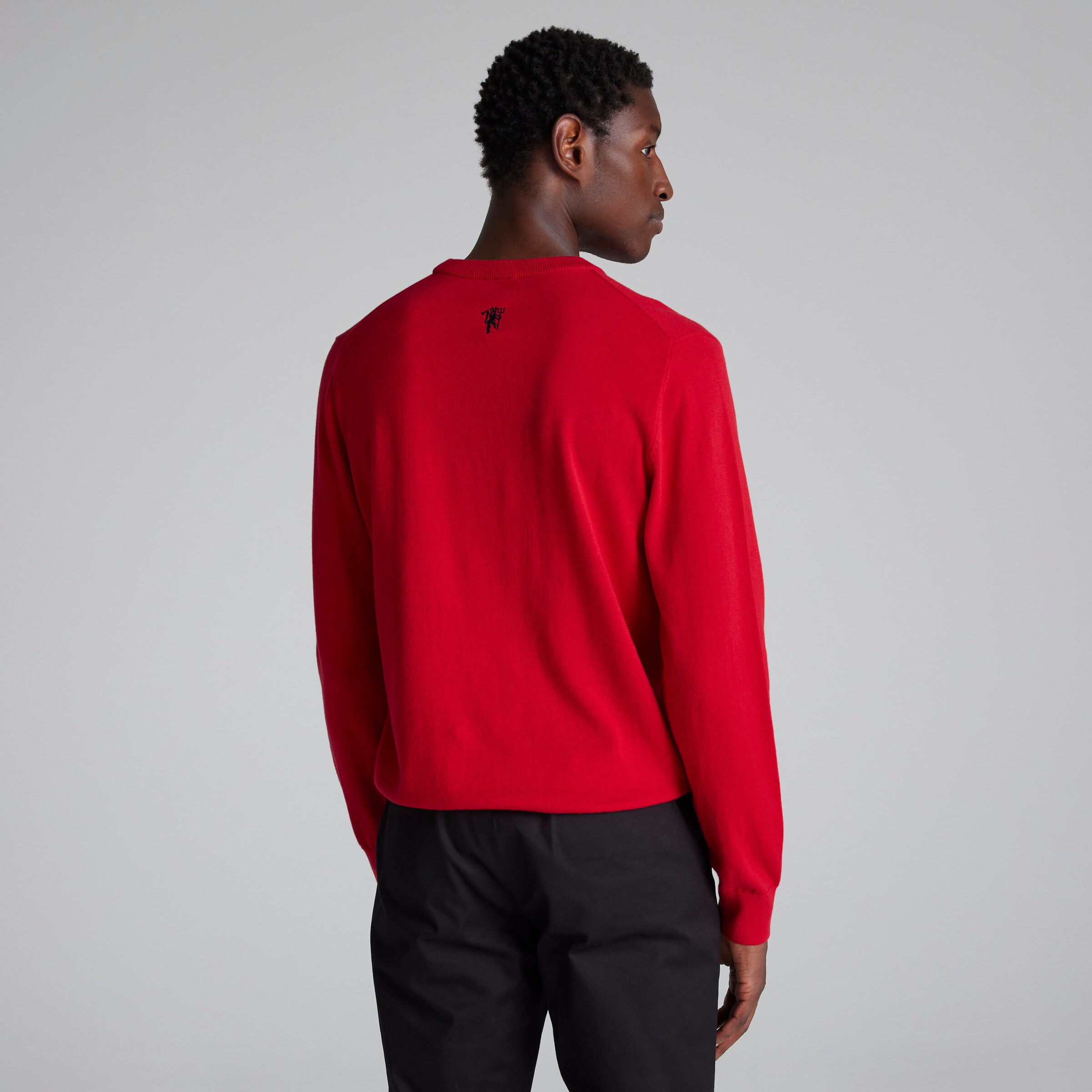 Manchester United x Paul Smith Mens Knitted Jumper Red Red Detail [2-7]