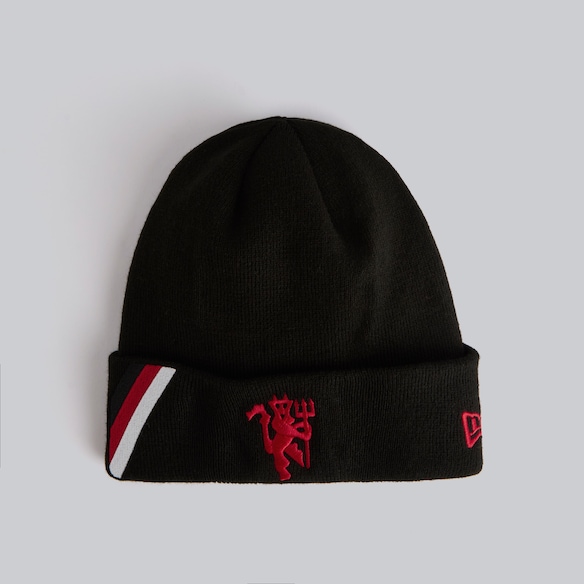 Manchester United x New Era Side Fan Flag Beanie Black Black