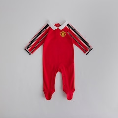 Manchester United Baby 1998/00 Retro Home Sleepsuit Red