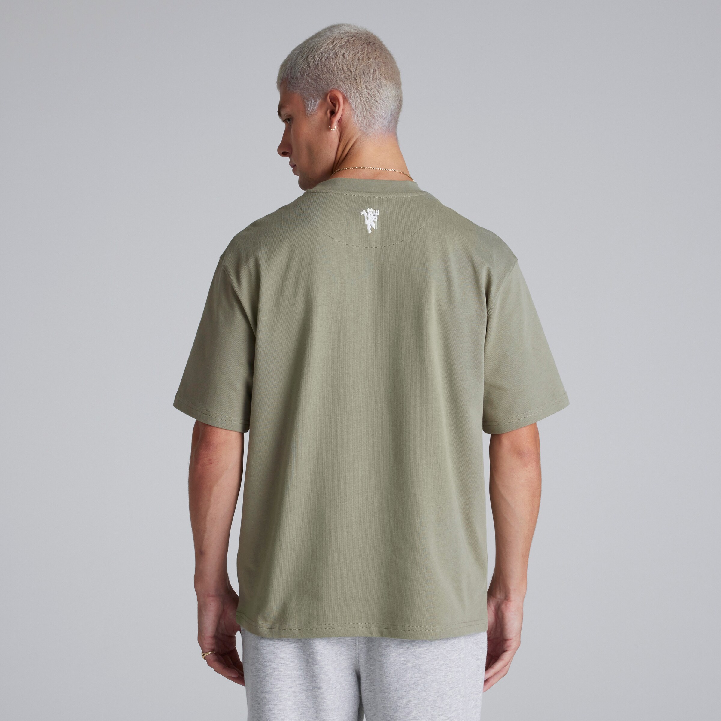 Manchester United Mens MUFC T-Shirt Green Green Detail [2-6]