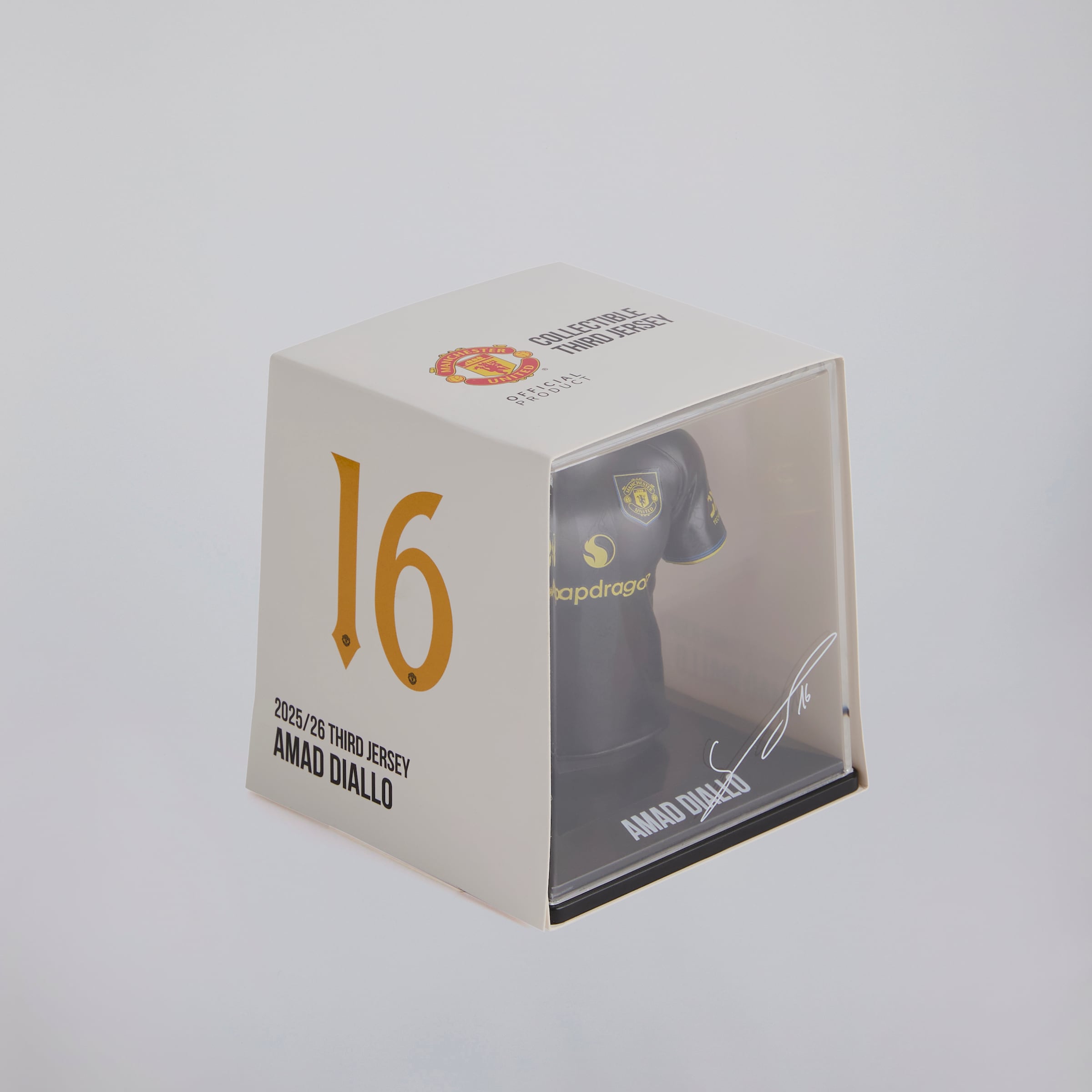 Manchester United Amad Third Jersey 25/26 Collectible Black Black Detail [3-4]