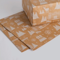 Manchester United Christmas Wrapping Paper Brown