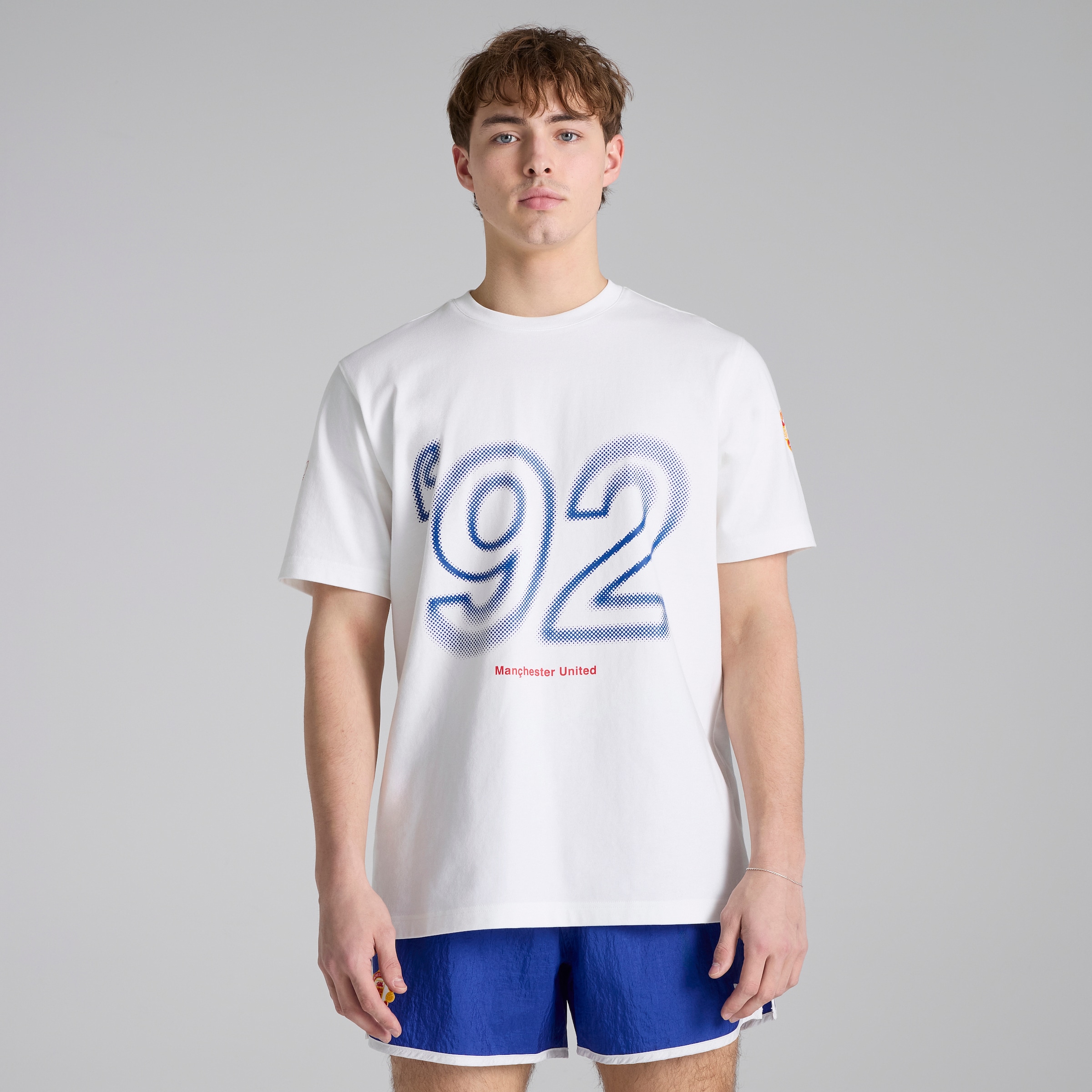 Manchester United x adidas Bringback 90/92 T-Shirt White Blanc Détail [2-8]