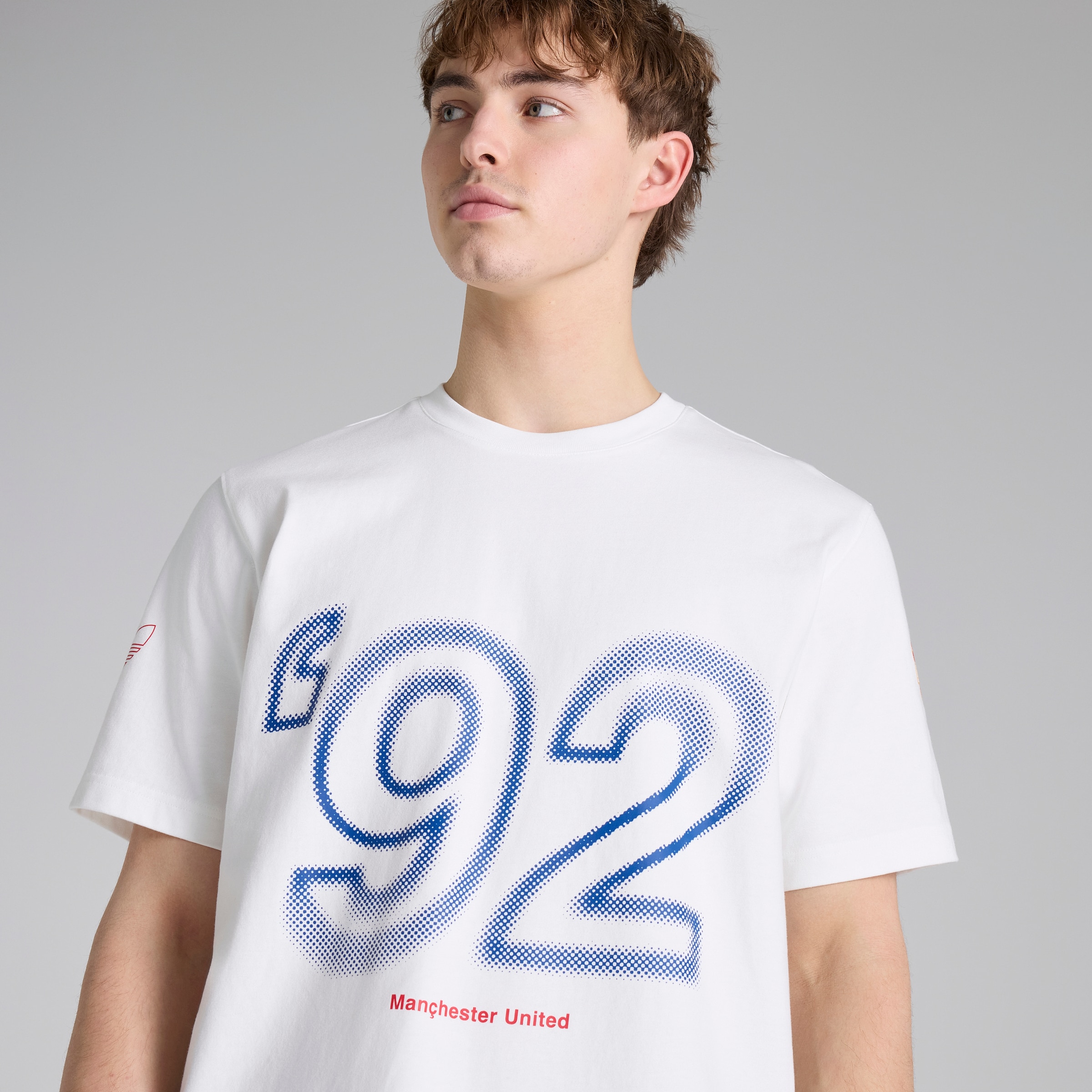Manchester United x adidas Bringback 90/92 T-Shirt White Blanc Détail [5-8]